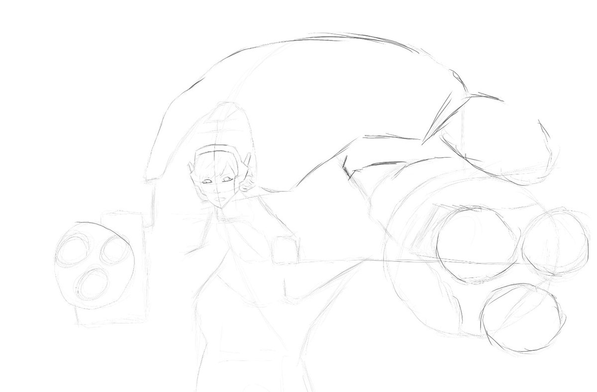 _JKMC_'s tweet photo. Construction sketch of DVA #Overwatch #DVA https://t.co/mOfuOdKWpJ