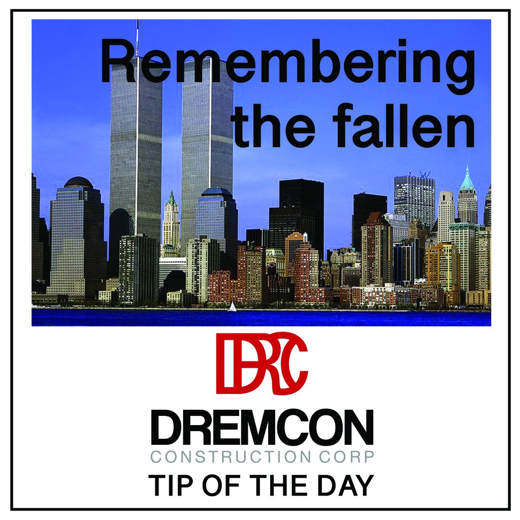 DremconCorp's tweet photo. Dremcon Remembers the fallen at 9/11. #Neverforget
.
.
#homeimprovement #professionalconstruction #businessdesign #homedesigns #businessowners #constructionmanagement #underconstruction #commercialconstruction #dremconconstruction #interiordesigns https://t.co/GAHQpNX0NI