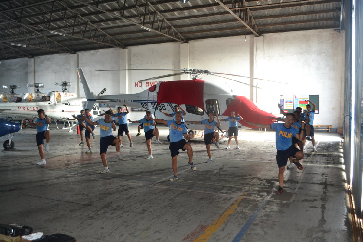 AirUnitSAF's tweet photo. On September 11, 2018 at 4:00 PM, personnel of this Unit led by PSUPT JAKE E BALDONADO, duty Officer of the Day conducted “PULISTENIKS” through insanity workout inside the PNP hangar. https://t.co/lY5XXIk8wf