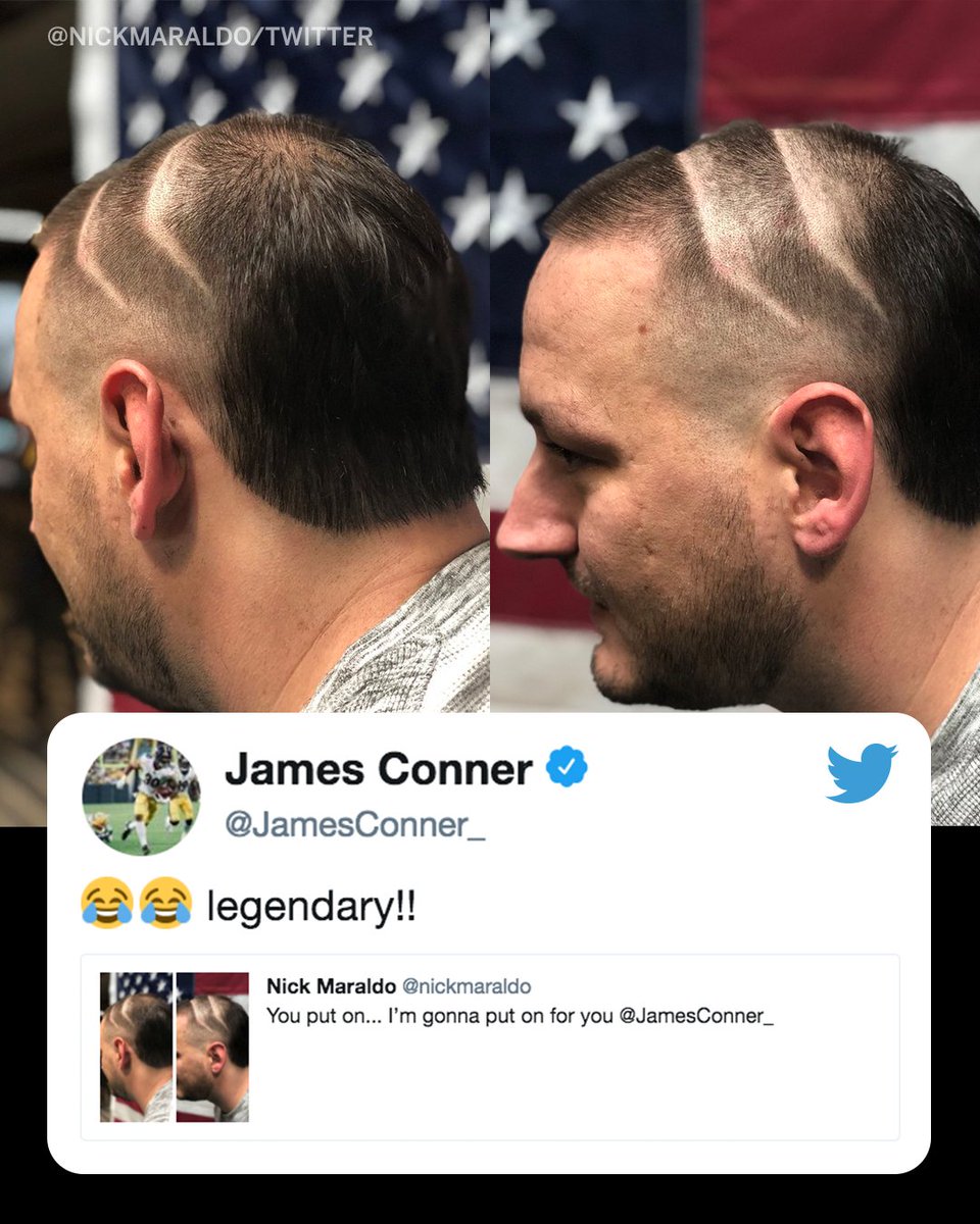 espn's tweet photo. A man of his word 😂 (via @PatMcAfeeShow &amp; @nickmaraldo) https://t.co/HFoEZP47Ce