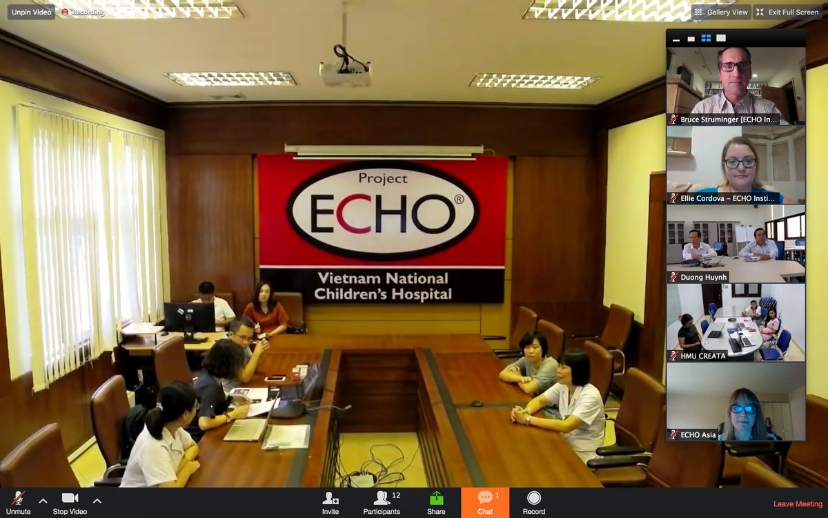 Great turnout for this evenings ECHO Vietnam Office Hours. Thanks to the Vietnam National Children's Hospital for displaying their new #ProjectECHO banner. They will be launching ECHO programs for #Radiology #Pathology, #Cardiology and #InfectiousDiseases in the next few months!