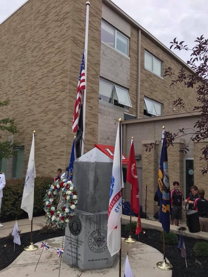 We had the honor of singing the National Anthem and God Bless America at the veterans memorial dedication today. Thank you veterans for the blanket of safety you provide us every day.