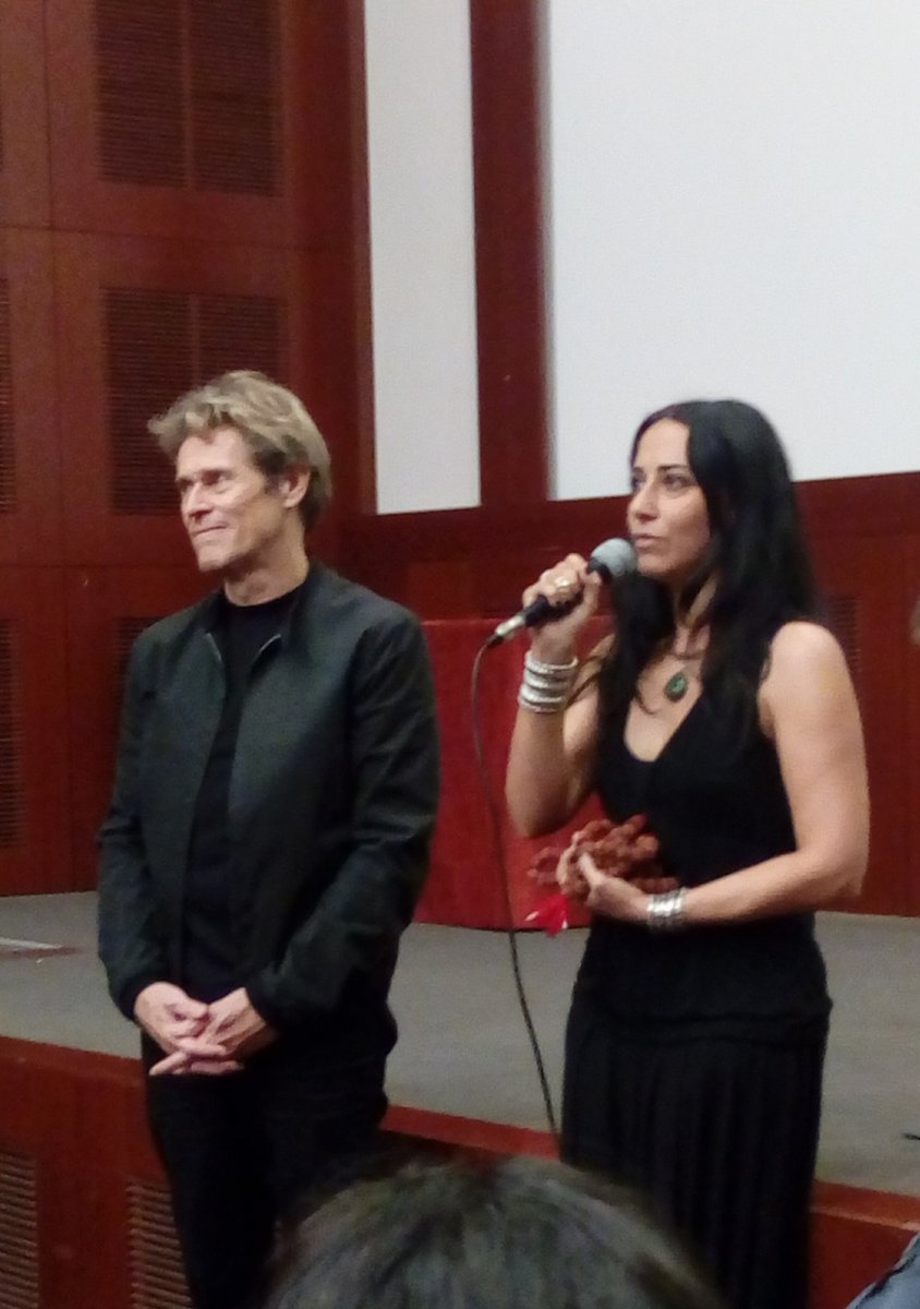 VirginiaPanzeri's tweet photo. Willem #Dafoe e Giada #Colagrande alla proiezione del film "Padre" #Milano https://t.co/05XsyHfcrR