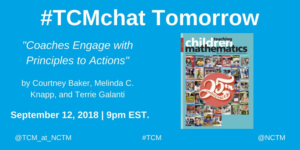 Join us tomorrow night at 9pm ET for the next #TCMchat, "Coaches Engage with Principles to Actions," available for free here: ow.ly/7Nid30lCNIo