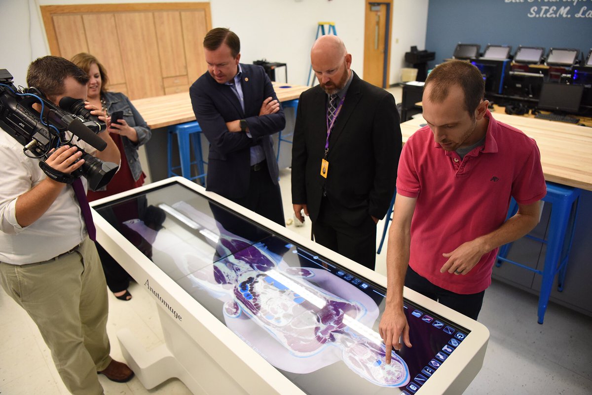 AndyManar's tweet photo. You’re not looking at a hospital visit here. I had an incredible tour of #Taylorville schools today to see progress delivered by funding reform coupled w/ amazing community support. @gfuerstenau was beaming with pride today—for good reason. Keep it up @TCUSD3! https://t.co/u7TSIEAsRK