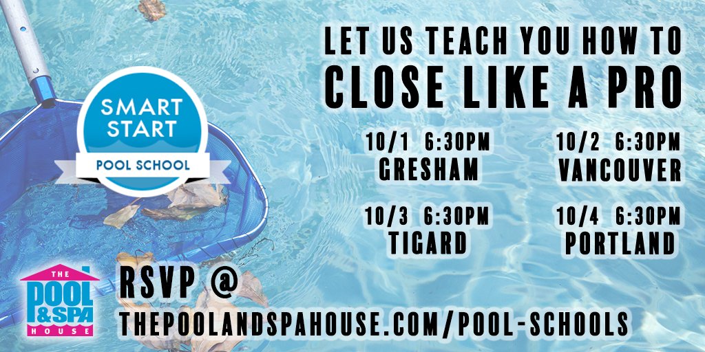 Let us teach you how to close like a pro! Classes start October 1st; sign up at thepoolandspahouse.com/pool-schools #swimmingpool #swimming #winterclosing #winteriscoming #poolschool
