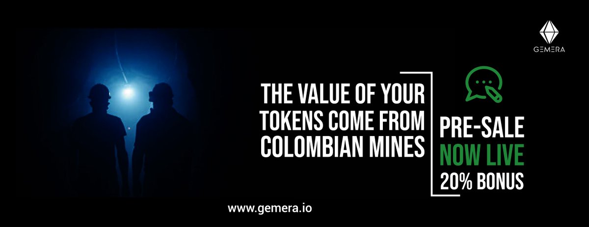 GemeraProject's tweet photo. GEMERA works hand in hand with emerald producers and partners only with companies with good environmental practices and with corporate social responsibility standards. 

Be the holder of the only crypto-token backed by Colombian emeralds here: https://t.co/qBgAigMuKU

#BTCC #ico https://t.co/y8JMczd1iw
