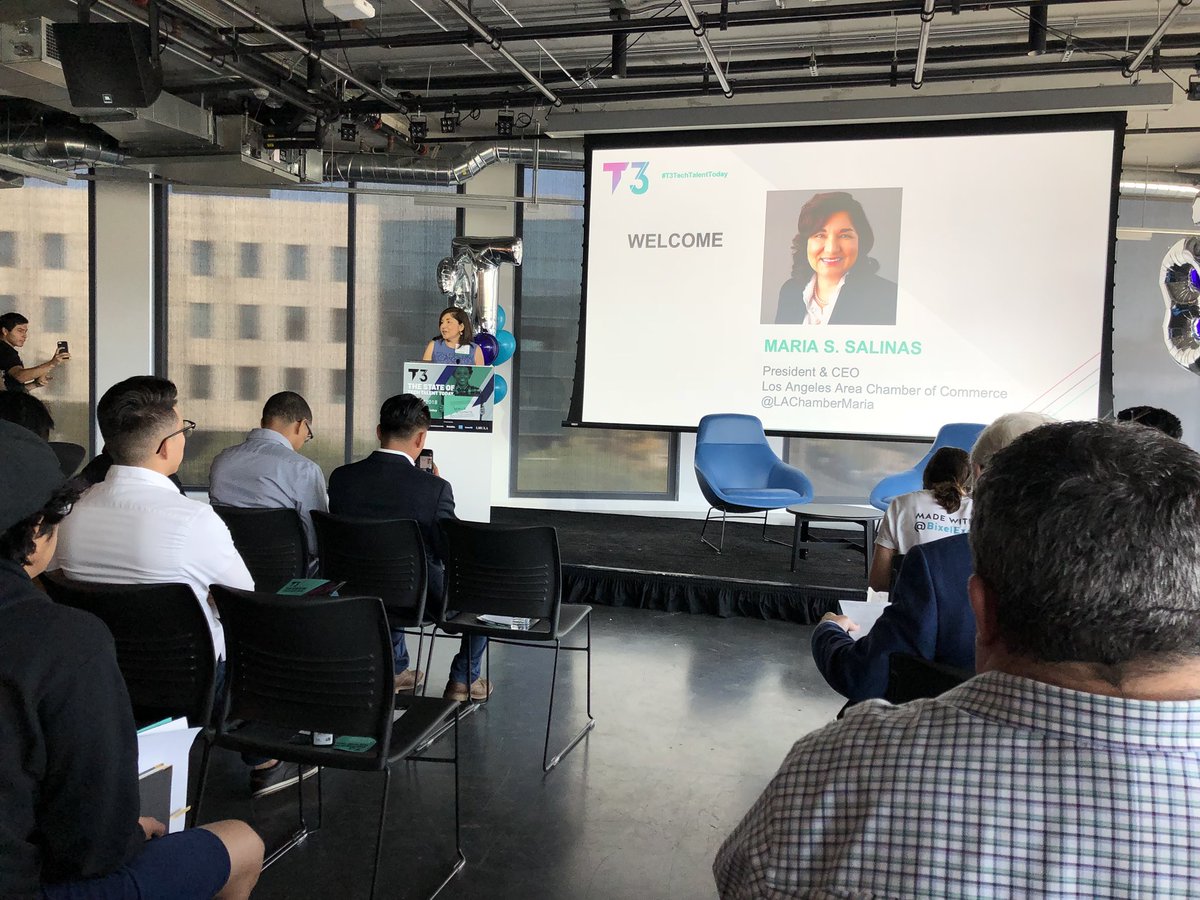 brandengrimmett's tweet photo. .@LAAreaChamber President, CEO & @LoyolaMarymount alumna @salinas_ms kicks of #T3TechTalentToday at the #LMUPlayaVista campus https://t.co/0BE0h60SbH