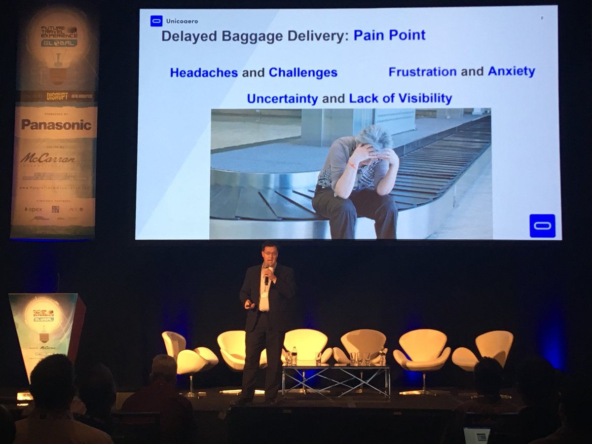 FutureTravelX's tweet photo. Great pitches from the four finalists of the FTE Startup competition - @Unicobag, @Redeam, CarePod and @countalytics. Cast your vote for your favoruite startup by 4pm today! The winner will be revealed tonight at our FTE Global Awards Ceremony at the Gala Party. #FTEGlobal https://t.co/SIlU1UWyMJ