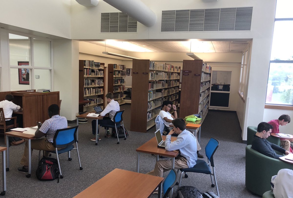StJohnsLibrary's tweet image. Students love the new furniture in the Silent Space in the Saint John’s Library. 📚💻📙@SJShrewsbury #silentstudy #shhh