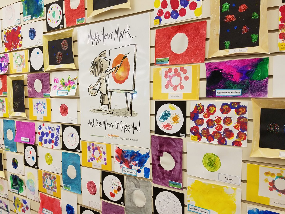 PburgPreK's tweet photo. Perrysburg Preschoolers making their mark celebrating International Dot Day! @peterhreynolds @DotClubConnect @waylibrary #DotDay18 #creativity #courage #collaboration https://t.co/ELUUkcJ9Kd