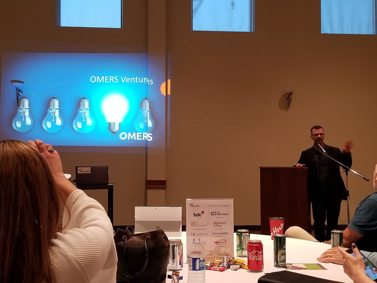 Jim Orlando from OMERS educating us on Innovation. @OCEinnovation <a href="/SiliconHalton/">Silicon Halton</a>