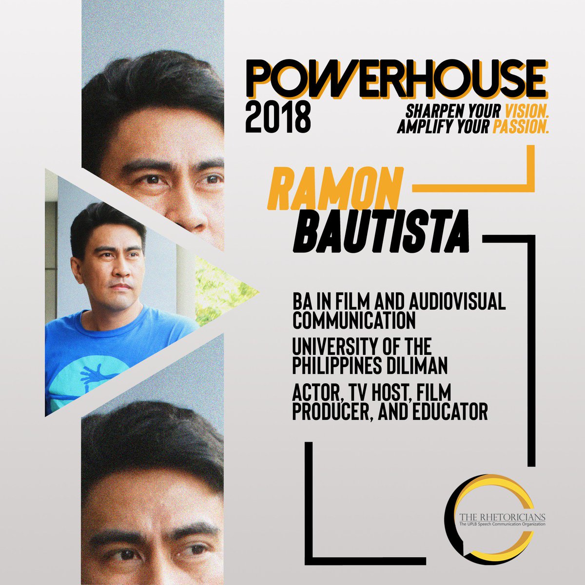 TheRhetoricians's tweet photo. This year's Powerhouse speaker is TV host, producer, author, and film professor, Mr. Ramon Bautista (@ramonbautista).
Powerhouse 2018 will be on September 18, 7PM, at the NCAS Auditorium. See you there! #Powerhouse2018 https://t.co/YnWMaPha6I