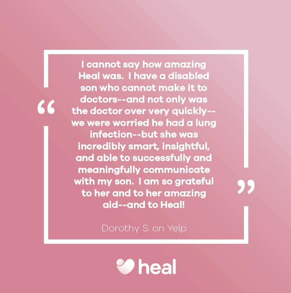 HealApp's tweet photo. We love hearing from our amazing patients! 😊#MyHealStory #DoctorsToYourDoor https://t.co/7b18rMMPzv