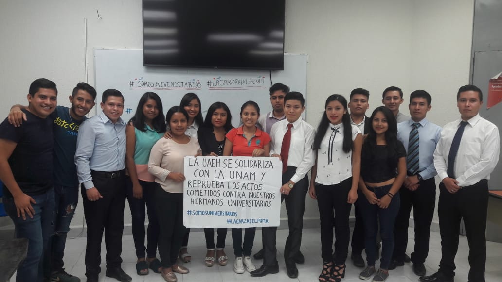 amdigitalhgo's tweet photo. #RegionesAM  UAEH SE SOLIDARIZA CON LA UNAM. Apoyan alumnos de #EscuelaSuperior de #Huejutla protestas contra violencia en la #UNAM a través de redes sociales. 

Más información: https://t.co/kwMuRcbnlq https://t.co/kj9WSZ99Bc