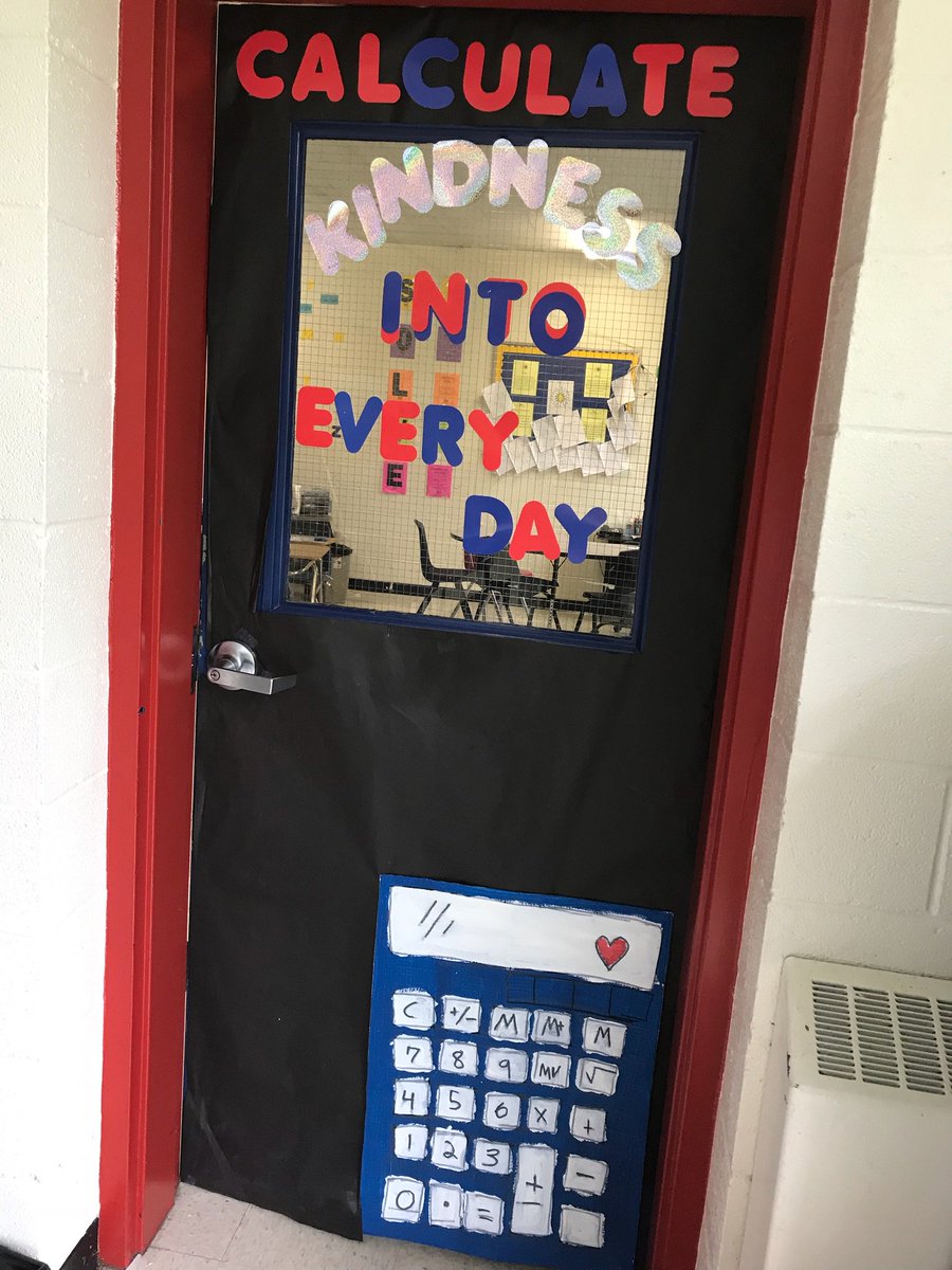 IFLeeland_PGCPS's tweet photo. On the other side of this door, Math teacher @AngelaW726 infuses curriculum with character education. Shout out to Art teacher Jabari Jefferson for the assist with the calculator. @ImagineLeeland @pgcps #RiseUp #StriveForGreatness https://t.co/PRLOKae8jD