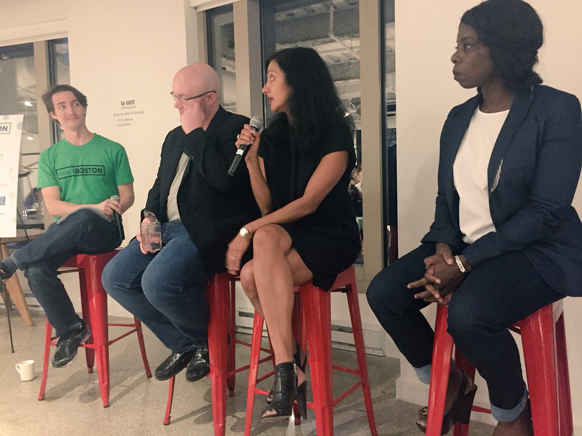 tieboston's tweet photo. “When a company assigns a team member to keep tabs on a specific space that’s a great indicator of what’s up and coming.” - Thara Pillai @TheRebelMom, Associate Director of @HBSRock and Board Member at TiE Boston. #Trends #StartupBOS https://t.co/I4nYXs8iNz