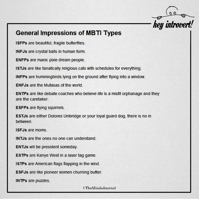 Most extroverted MBTI types