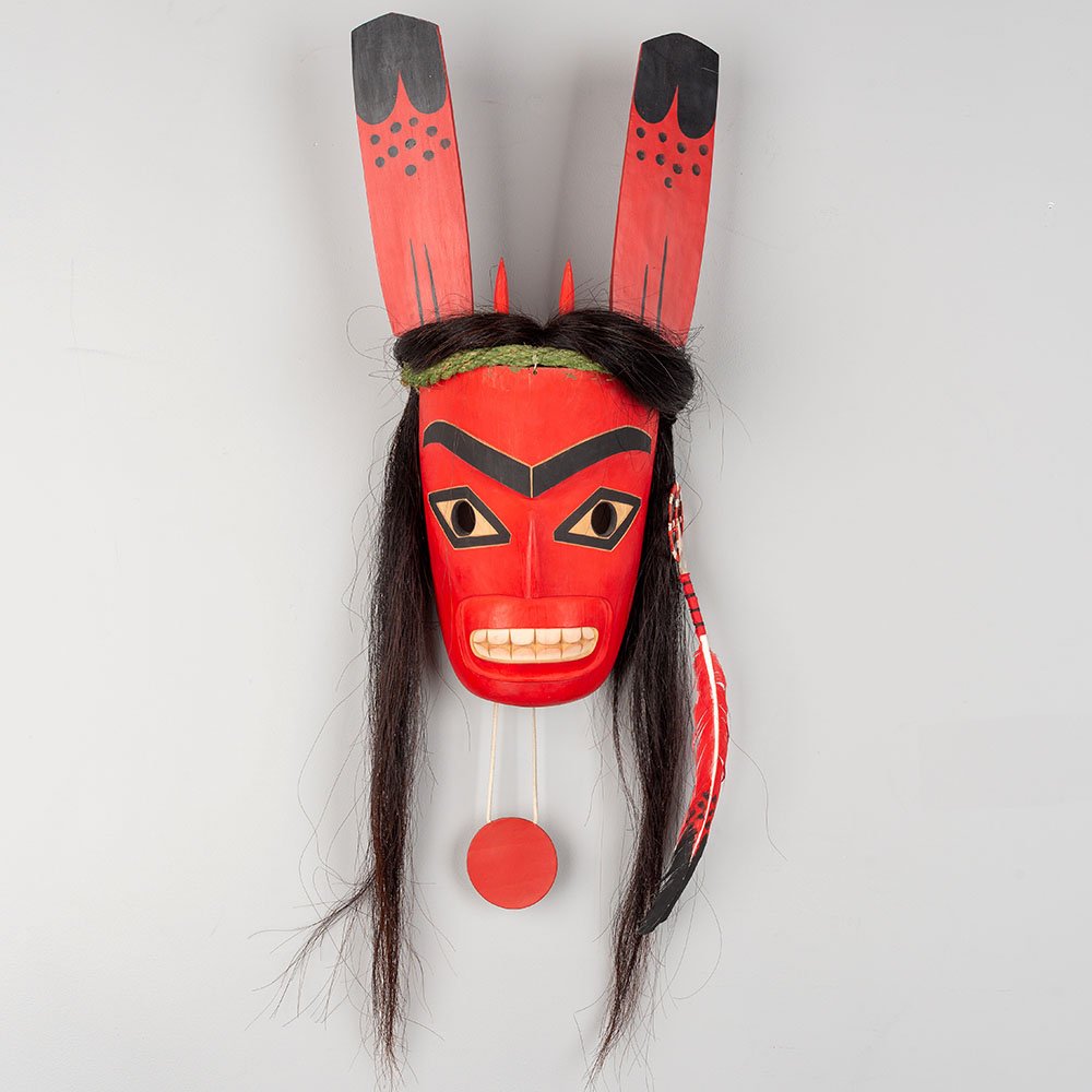 NorthWestCoast's tweet photo. Just in: #JoeDavid #Sun #Dancer #Mask carved in 1993 ☀️#NuuChahNulth https://t.co/H3rYTEa651