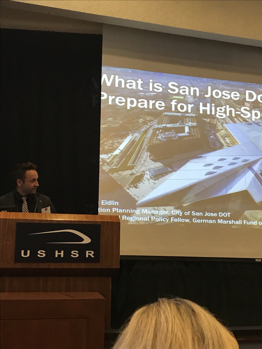 MinetaTrans's tweet image. #HSRLS continues with @ericeidlin of @SanJoseDOT and Margaret Cederoth of @CaHSRA serving facts from the small town to the California-wide opportunity for ridership, sustainability, and real project deliverables.