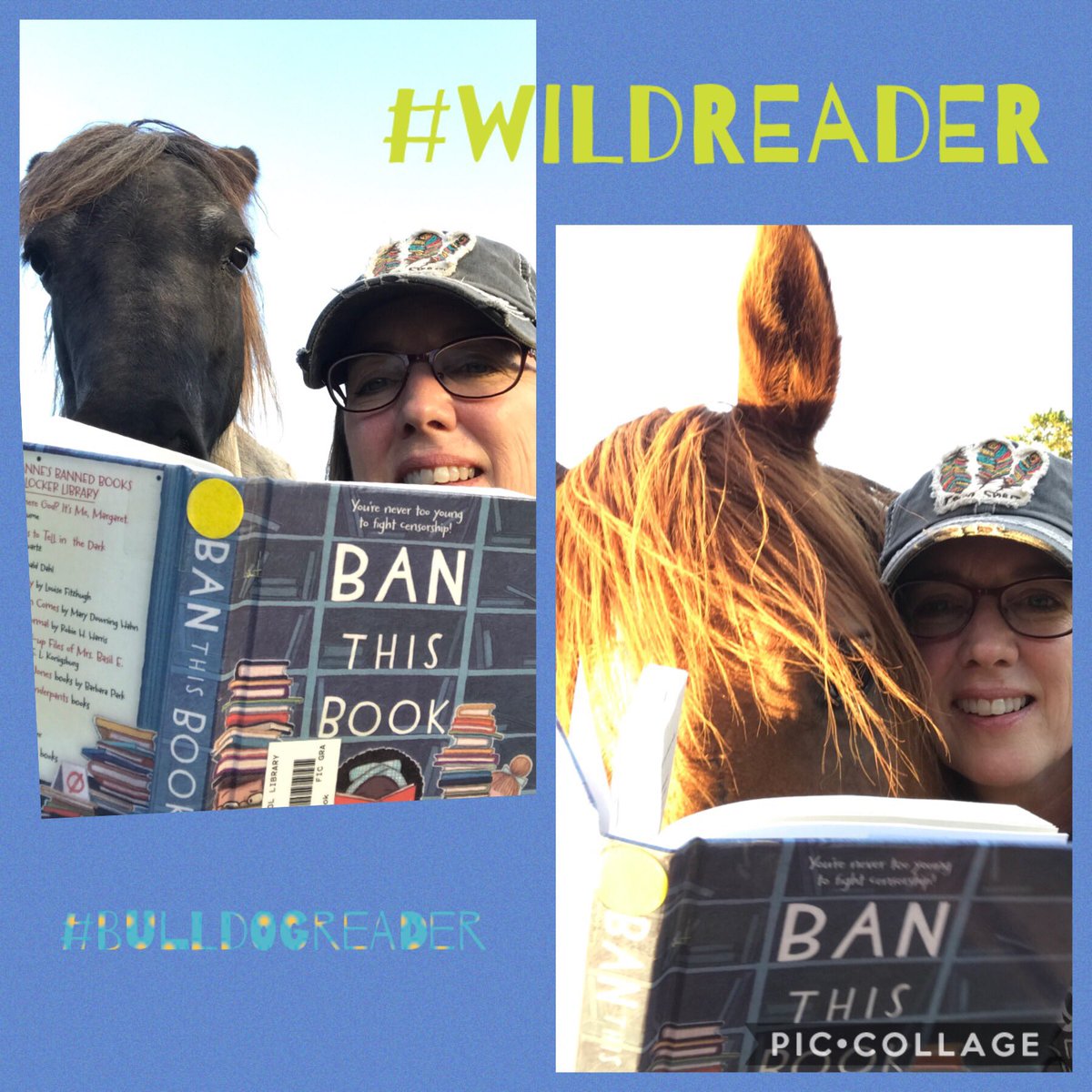 SuzyGroff's tweet photo. These guys love books! #BulldogReader #WildReader @banderamiddle Challenge: post a selfie rdg w/ an animal in the lib classroom: dt7m0v https://t.co/4Cw8kwIbVq