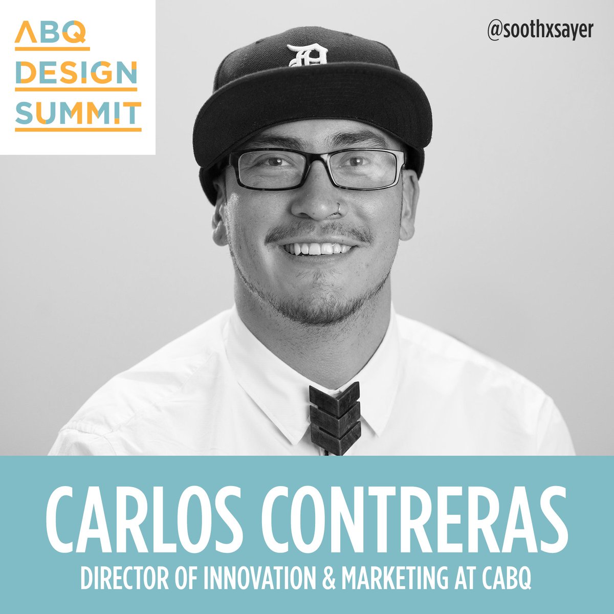 aiganm's tweet photo. Just announced! A late addition to our lineup of speakers, Carlos Contreras, Director of Innovation and Marketing from the mayors office, will be speaking on Friday at #ABQDesignSummit about the #OneAlbuquerque campaign! Purchase your tickets today: https://t.co/eMbWV7Lx7Y https://t.co/YC6w3mdMw1