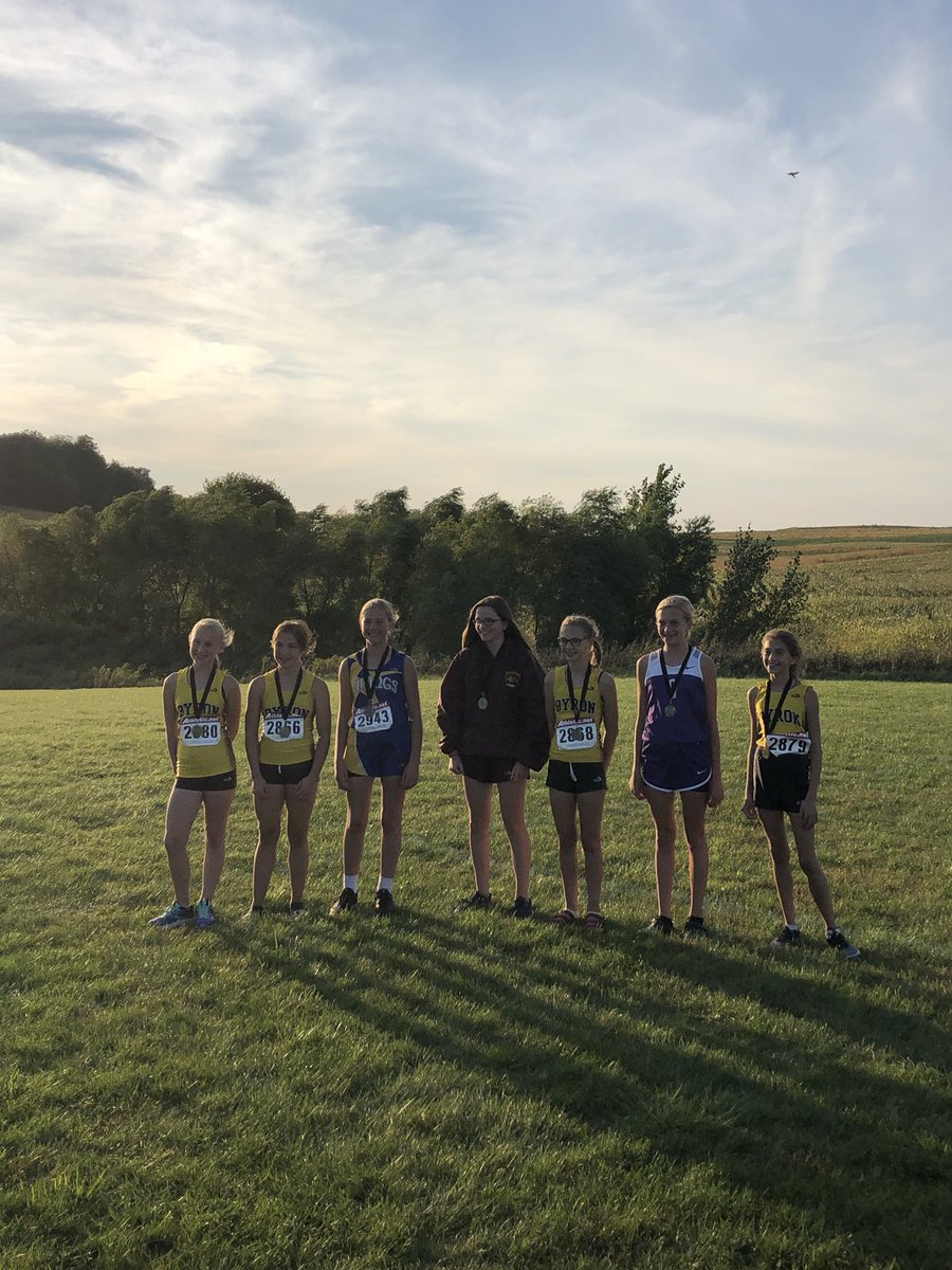 2nd place Varsity girls finish, 3rd place varsity boys finish &amp; 2nd place goes to Miss Emma Thomforde!! #goodhuecrosscountry