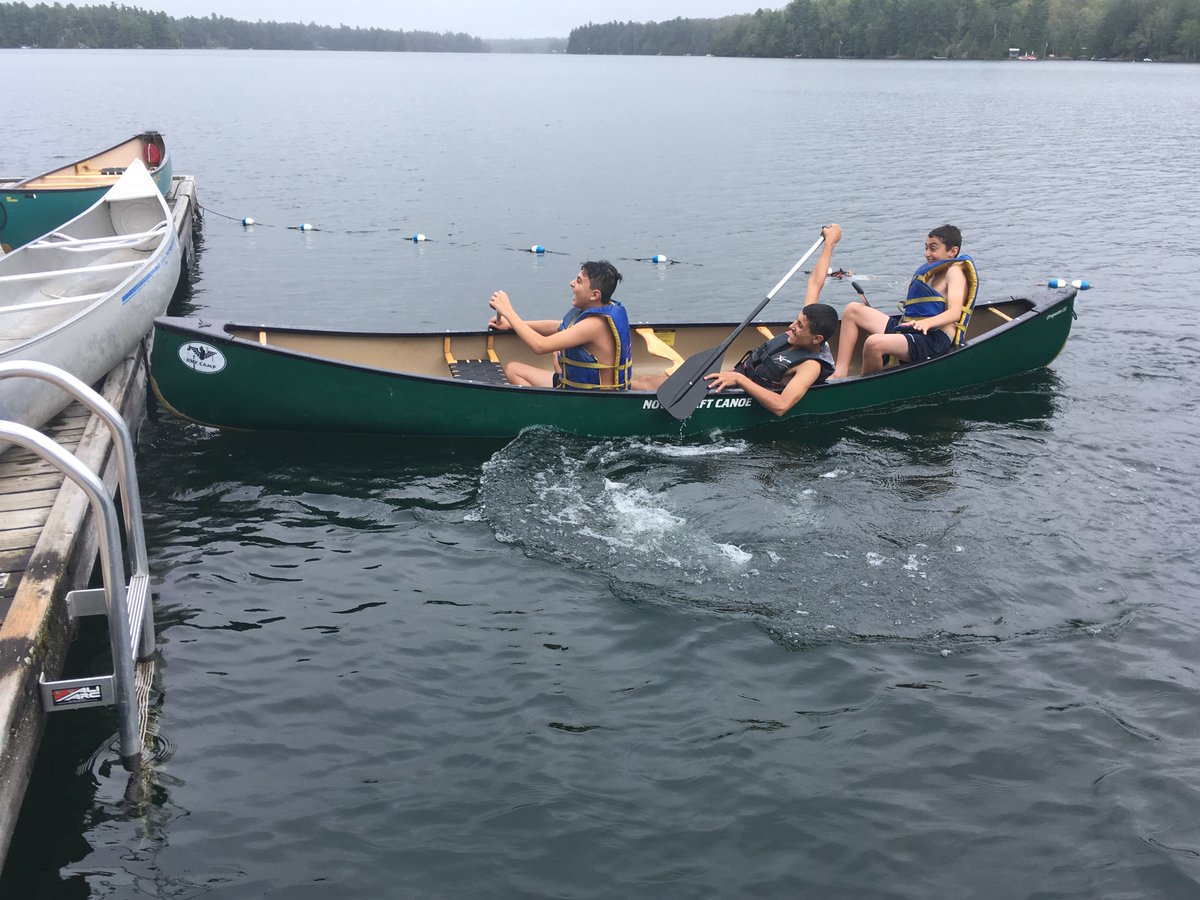 Ms_EMcCann's tweet photo. My favourite moment of the day today @RKYCamp was watching these newcomers to Canada maneuver a canoe for the first time 😊🇨🇦🚣‍♂️ #gigglesgalore #CalvinCORE #wellness #firsttime #theydidntflip https://t.co/M4Lonzoh59
