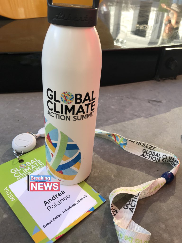 ae_polanco's tweet photo. Credentials in hand! Looking forward to #GCAS2018 tomorrow! Thanks to @earthjournalism and @StanleyFound,#Belize is represented at this #GlobalClimateChangeSummit in #SanFranciscoUSA. Look out for my reports and social media updates in the next few days! https://t.co/4bvIQnHbPb