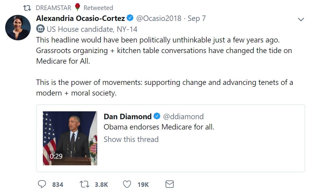 Ocasio-Cortez follower @Dreamstarjustic tweets then deletes tweet threatening to shoot up MAGA meetup