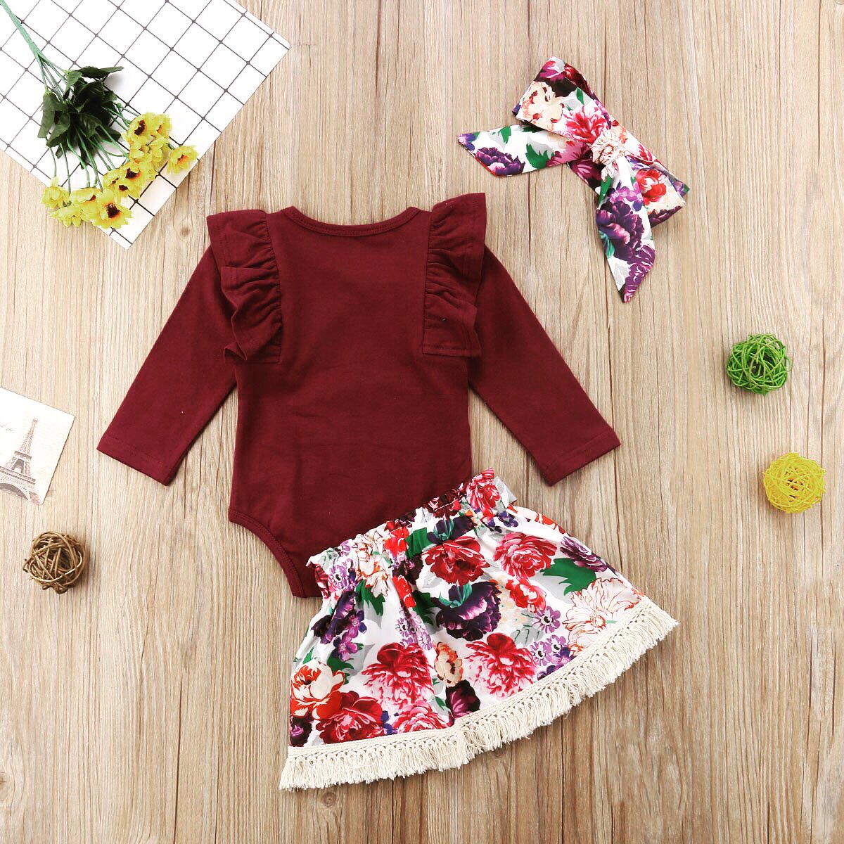 Our Autumn Floral Romper Set Wear✨🍂 Amazing set comes with our favorite set bow headband 🎀 😍  Tap Shop 👇🛍👇for this cute girls set wear only at 👉 shopkidswear.com #AutumnFashion #KidsFashion #RomperSet #KidsClothingStore #TrendsettersKids #ShopKidsWear