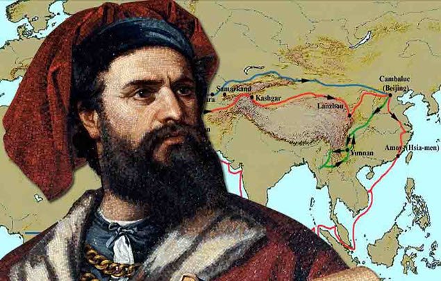 121) First, let's recall that the Venetian trading empire spanned all the way to China... Remember Marco Polo?Yeah... He was Venetian.What was he looking for? Opportunities in trade and commerce with the far East, and everything in between.