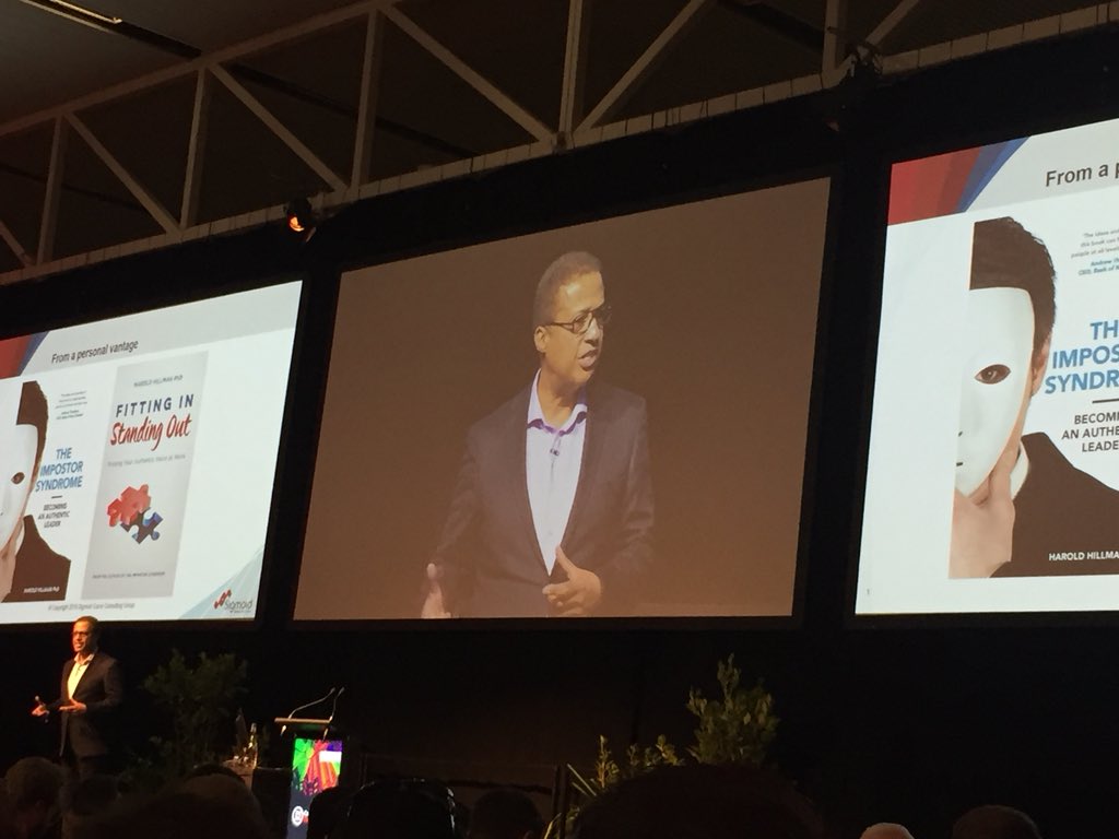 75% People experience Imposter Syndrome especially when in a stretch role   #CantySummit18 keynote from <a href="/DrHaroldHillman/">Harold Hillman</a>