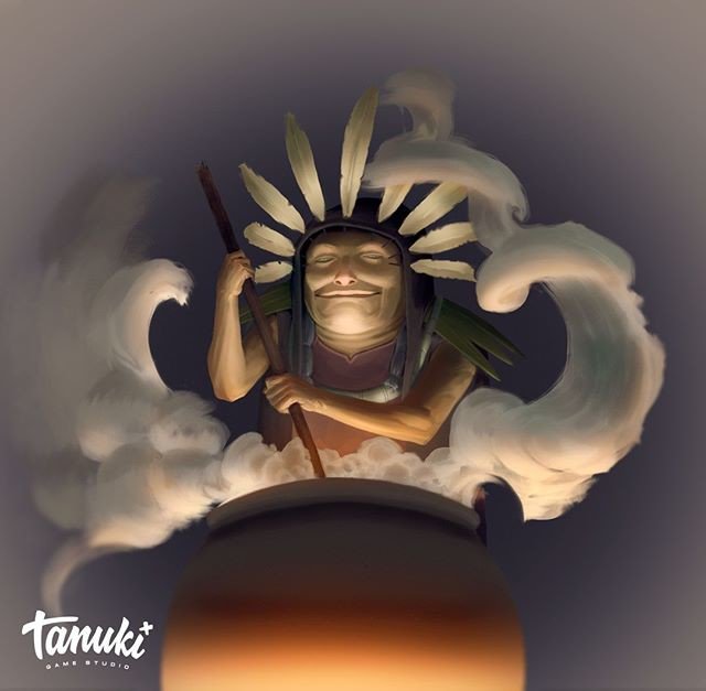 tarvas_ent's tweet photo. Reposting @tanukigamestudio: - via @Crowdfire 
At his side, the smell becomes the doors of the beyond #art #conceptart #characterdesign #witch #tanuki #art #games #indiedevhour #indiedev #indiegame #gamedev #gaming #japan #たぬき #indie #instagame #instagemdev #instaindiedev https://t.co/lkeOVF9GRD