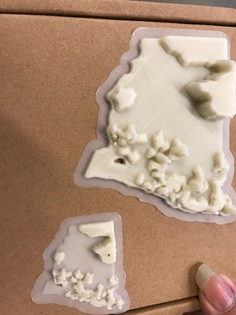 A participant from #GovHackSydney who created a 3D printed heat-map representation of NSW #data, amazing!