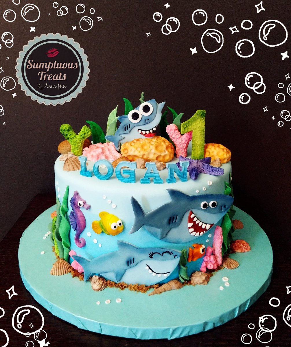 Sumptuous Treats On Twitter Baby Shark Simple Songs Cake