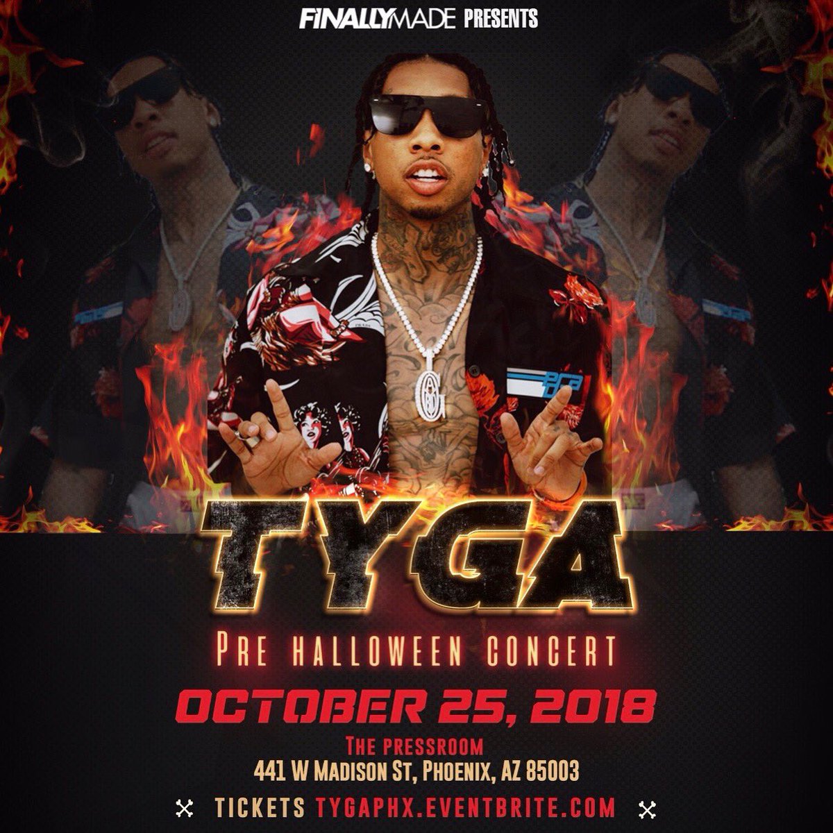 ThePressroomAZ's tweet photo. {Thurs Oct 25th}
@Tyga
-
🎟: https://t.co/6NykQAza4u
-
#ThePressroomAz #ArizonaConcerts #PhoenixConcerts #LiveMusic #DowntownPHX #Tyga https://t.co/dEwhbTTTlx