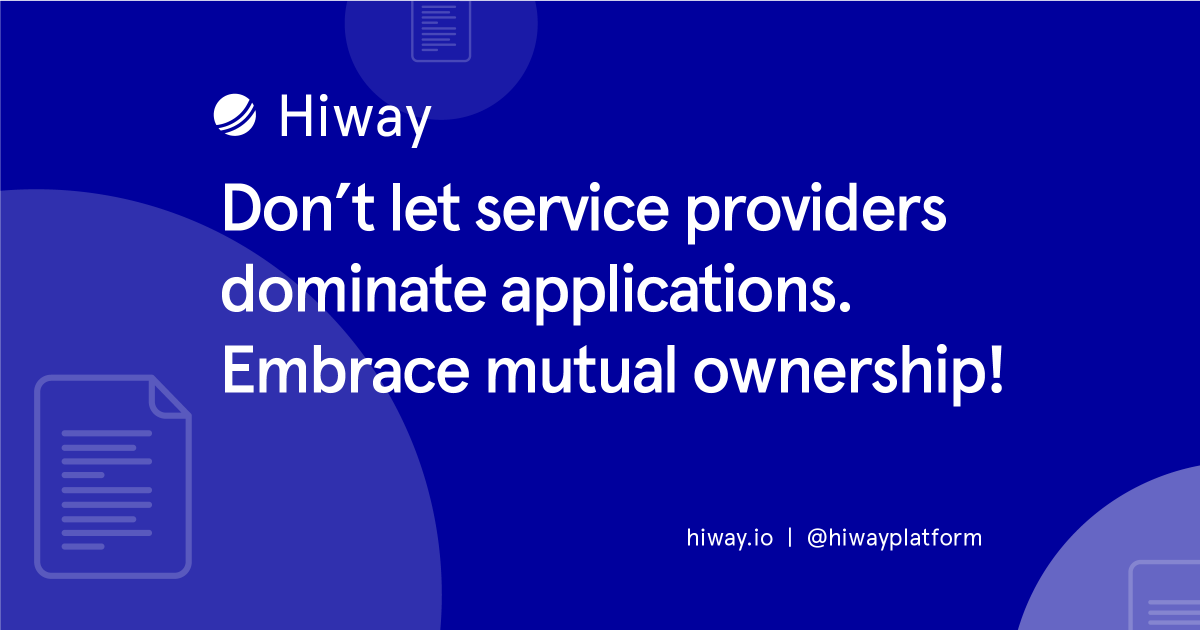 hiwayplatform's tweet photo. A key feature of #blockchain-based freelancing #platforms is the mutual #ownership of the network. This is in contrast with centralized services functioning on top-down hierarchies, where the service provider dominates the application, the data and everything else. https://t.co/jEF5V9SRQ4