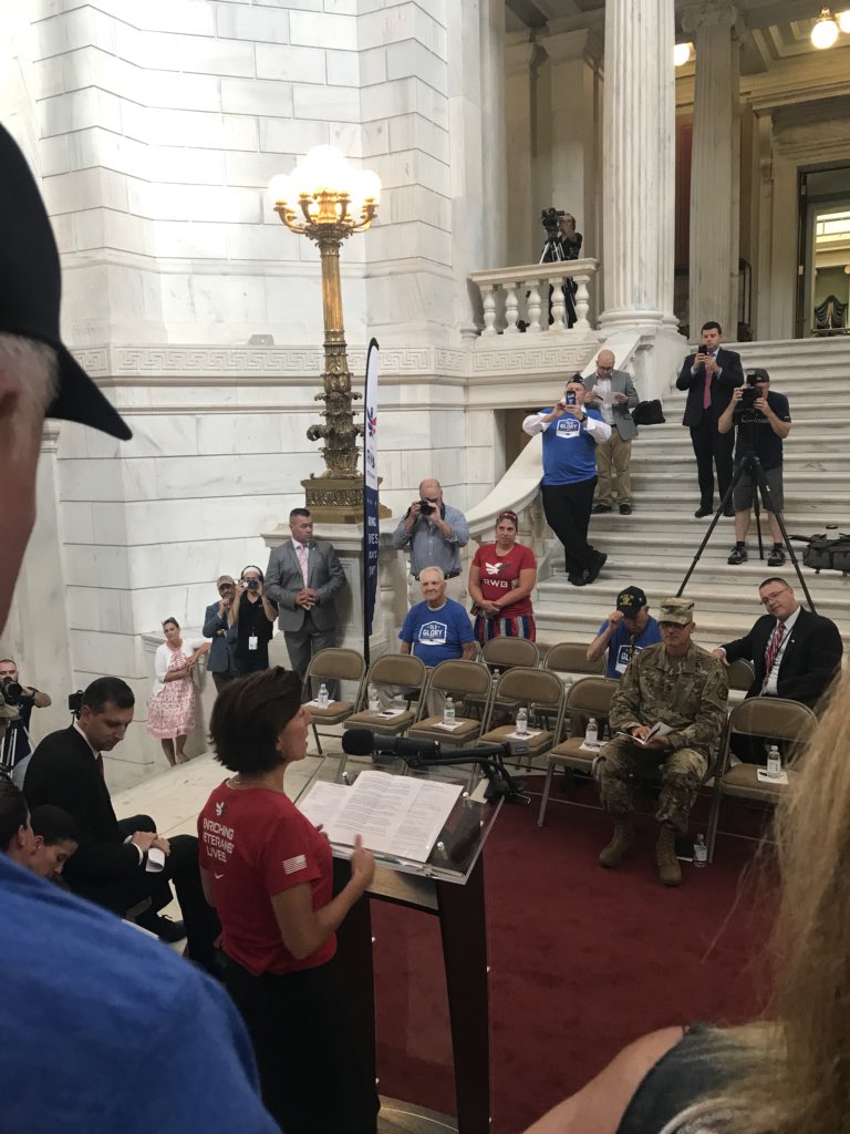 creightonc's tweet image. Had a chance to talk with RI Governor @GovRaimondo @GinaRaimondo about how proud I am to serve on the board of @RIStateSociety in DC #OldGloryRelay #AllThingsRhodeIsland #RhodeToDC
