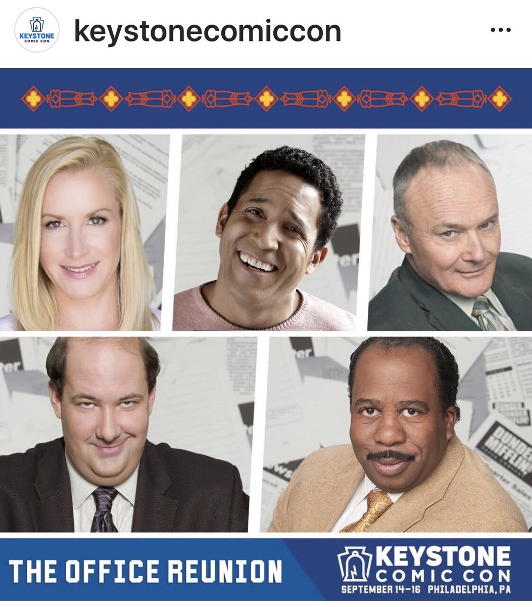 AngelaKinsey's tweet photo. Looks like someone took the slow train to Philly! There’s gonna be a mini The Office reunion this weekend and I can’t wait! @keystonecomiccon We’re coming to ya Philadelphia. 😜 https://t.co/gB2sNe9qvx