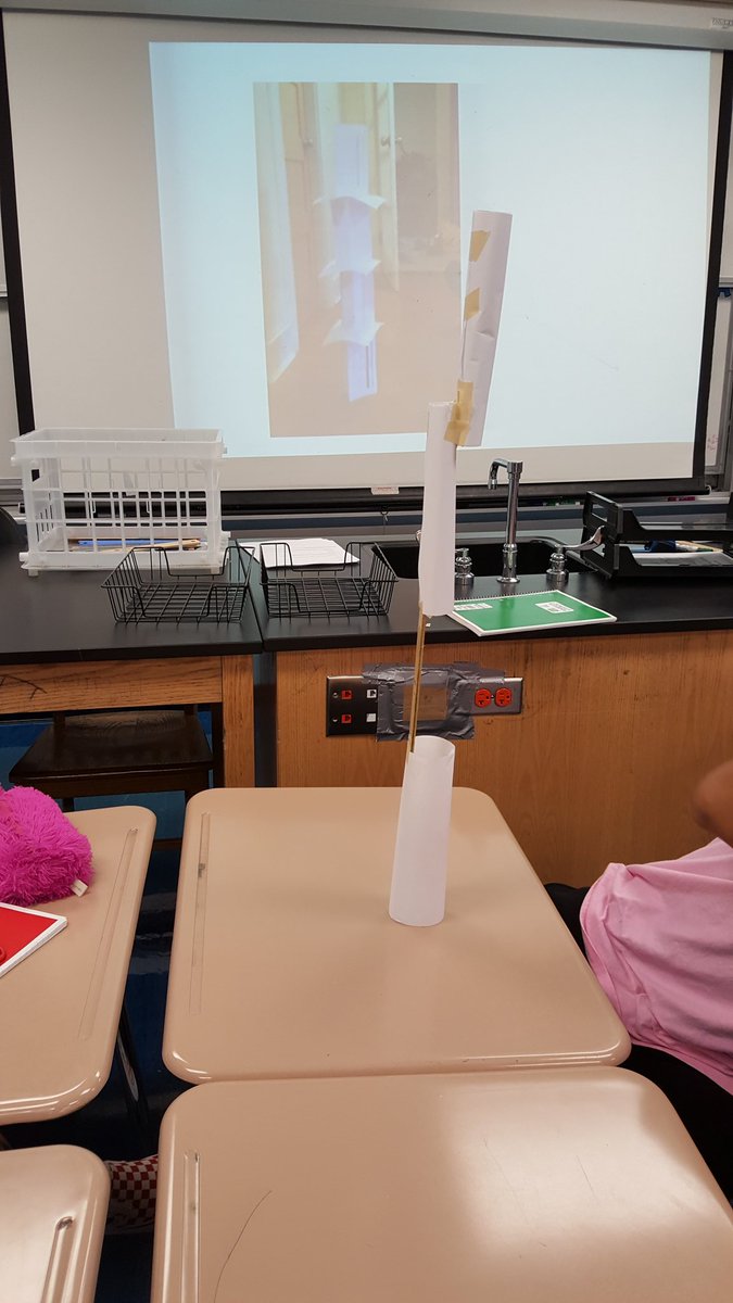 MrZbasnik's tweet image. Students  first  engineering challenge of the year ... constraints: make it tall and small footprint ... winning design was well over a meter #cpsstem