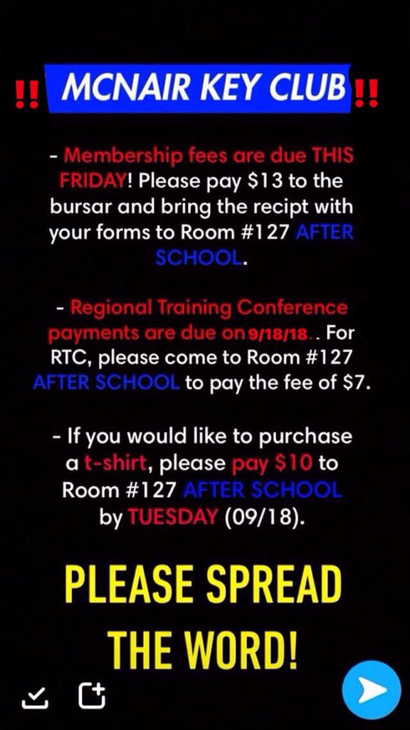 MCNAIRKC's tweet photo. Hey Grizzlies! ALOT of deadlines!! Here they are: https://t.co/3mgAKLdl79