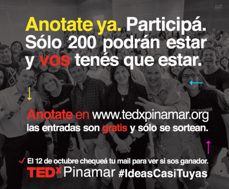 TedxPinamar's tweet image. Si queres ser parte de la #experiencia #TEDxPinamar #2018 Ingresa a tedxpinamar.org
