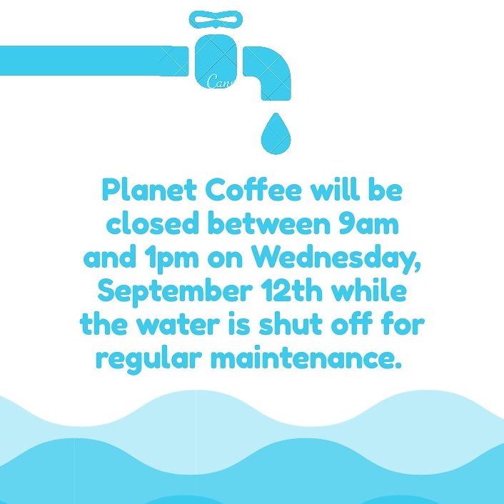 We will be closed between 9am and 1pm on September 12th. Thanks for your understanding!