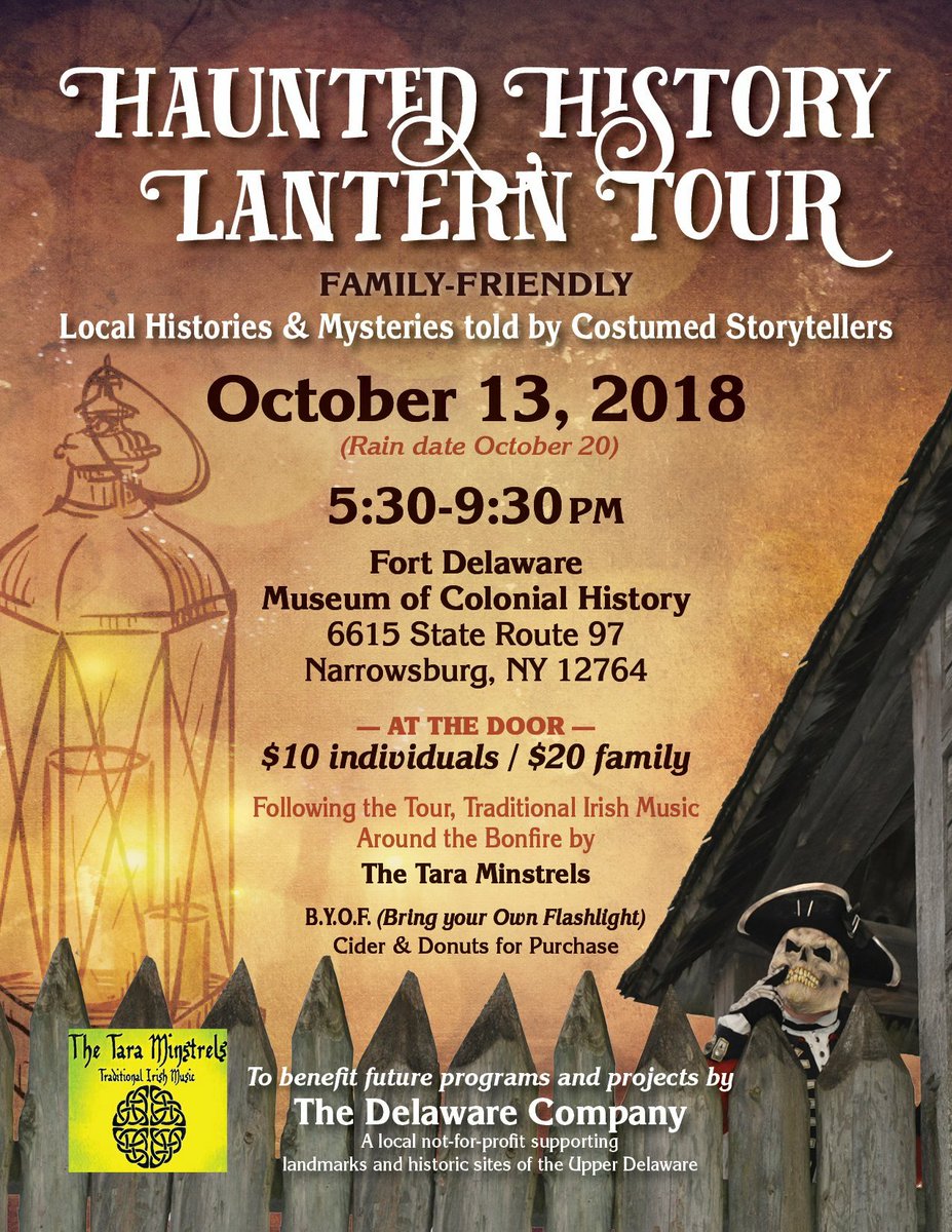 SullivanCounty's tweet image. Haunted History Lantern Tour #sullivancounty #fortdelaware #halloween #narrowsburg October 13th 2018
discoverthecatskillmountains.com/event/haunted-…