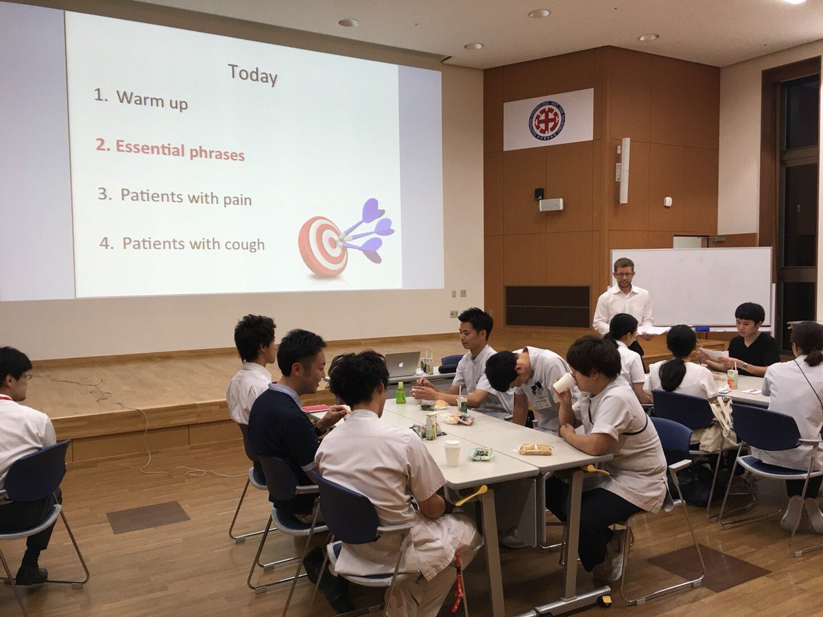 第23回　TGH　Workshop 
慶應義塾大学　医学教育統括センターのジェームズ・トーマス先生をお招きし「英語しか話せない患者さんのために」英語での対応を学ぶ参加型ワークショップを開催しました！
外国人患者さんの増加も予想される中で、実践で使える英語力を養います。
#研修 #総合東京病院 #英語