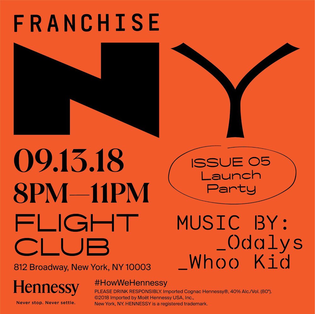 Heading to NYC tomorrow for @thisisfranchise Issue 5 launch at <a href="/flightclub/">Flight Club</a>. If you’re in the city and not on the list yet - hit me up