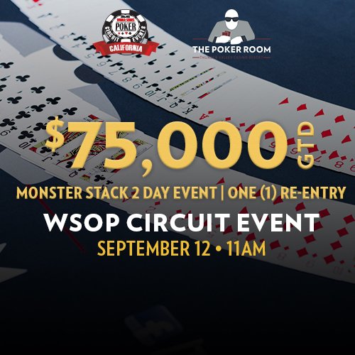 Thunder Valley Poker on Twitter "11am Wednesday 75,000 GTD 400