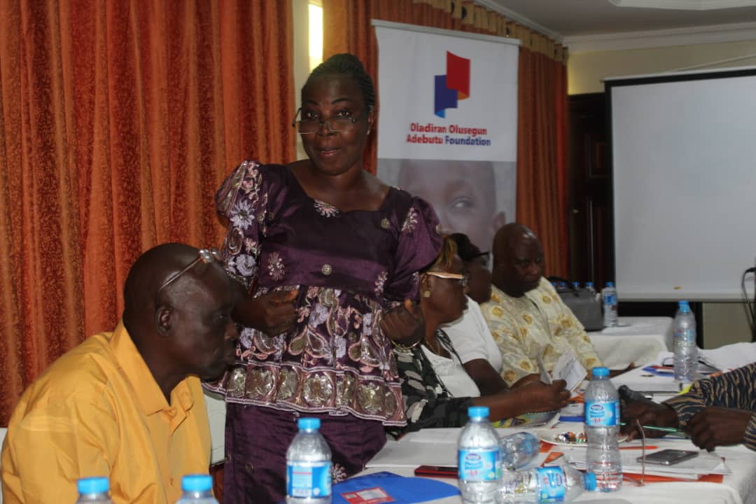 Facilitating at Capacity training and review meeting for Community Care Volunteers for OVC program of OOA FOUNDATION at Celia's Suite Ogun State.
