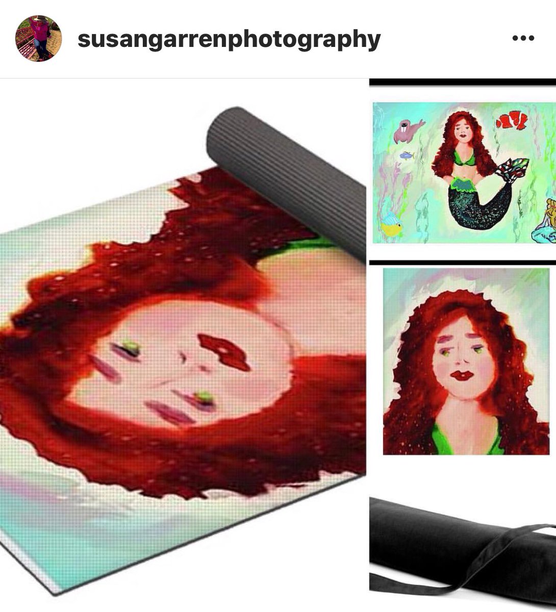 SusanGarren's tweet photo. #Mermaids 🧜‍♀️ #YogaMat &amp; #CarryBag by #SusanGarrenArtCollections https://t.co/YoZMvtVlgF #Summer #BeachItems #Design #Lifestyle #WeekenderToteBags #WallART #Apparel #RoundBeachTowels #ShowerCurtain #Decor #GreetingCards #SpiralNotebooks #iPhoneCase #ThrowPillow #WhimsicalArt https://t.co/2yAeflqXNe